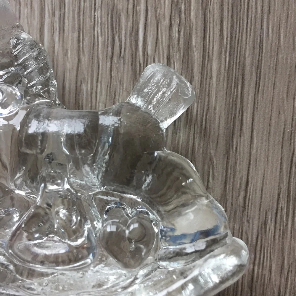 CANDLE HOLDERS Vintage 90s Rocking Horse Glass Figurine Set of 2​ pair birthday
